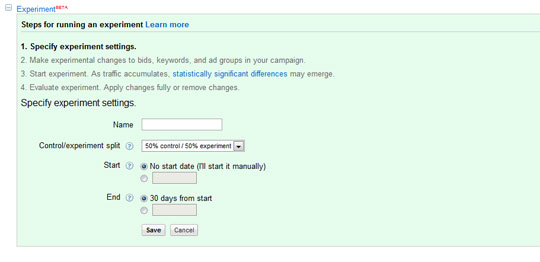 AdWords Campaign Experiments